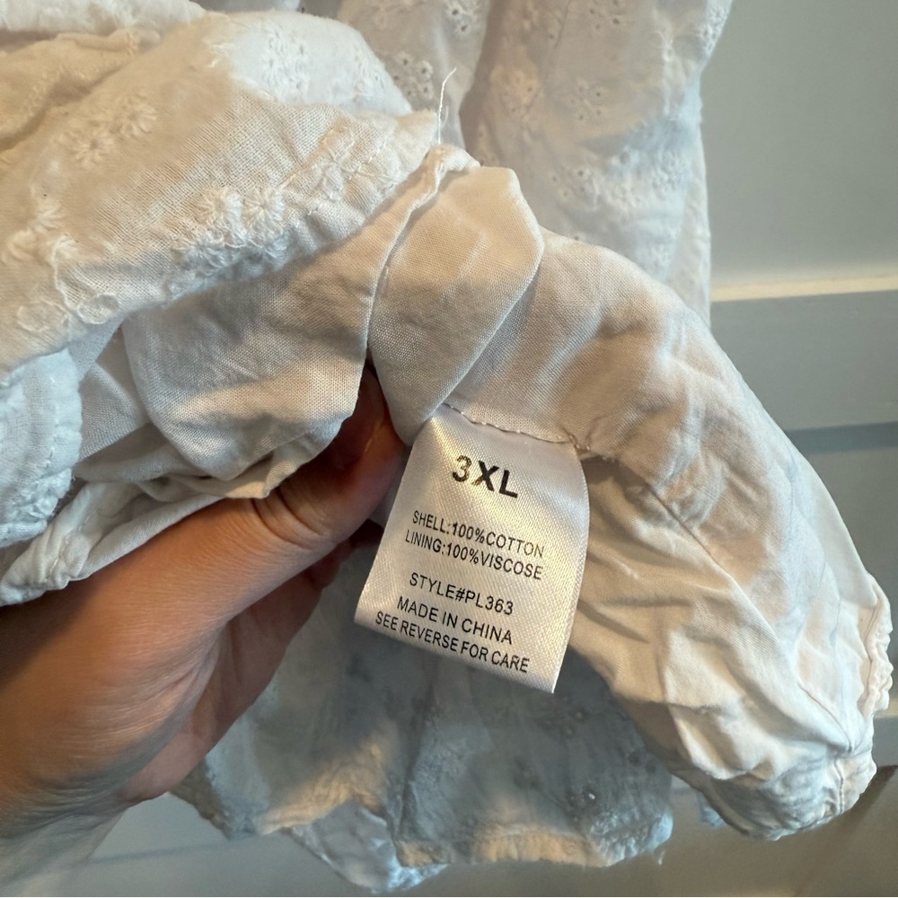 Pink Lily 3XL Shite Floral Lace Dress - Picture 9 of 9